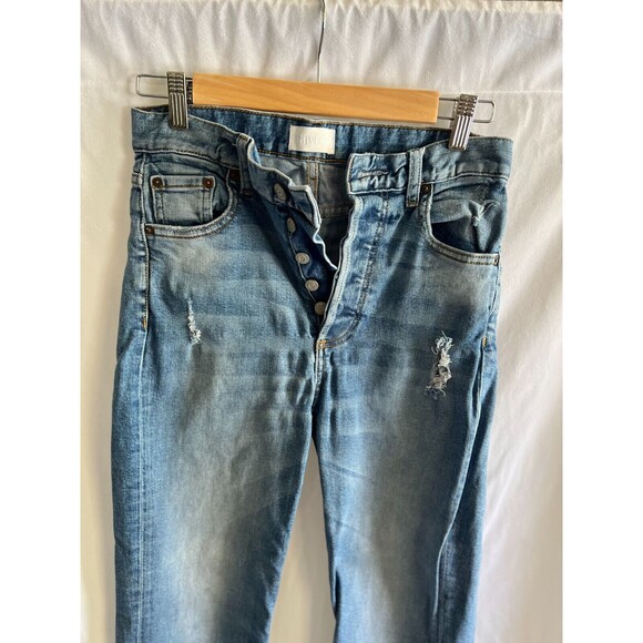 Boyish Cropped button fly distressed raw hem jeans size 27 - Picture 4 of 8